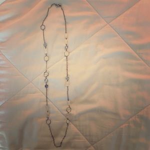 Long necklace with accent stones